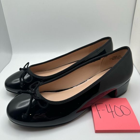 CUSHIONAIRE Women's Frenchie Dress Ballerina Flat +Memory Foam 8.5 WIDE BLACK - Picture 3 of 7